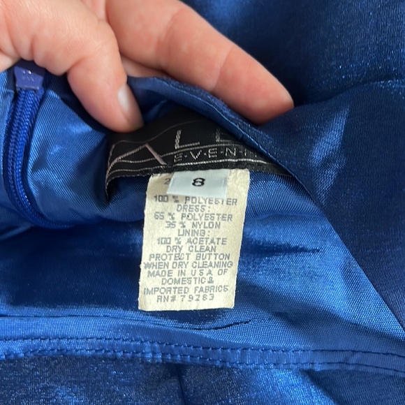 Metallic Blue Evening cocktail dress - Picture 7 of 7